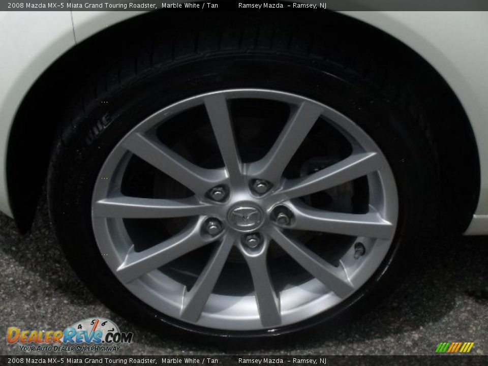 2008 Mazda MX-5 Miata Grand Touring Roadster Marble White / Tan Photo #34