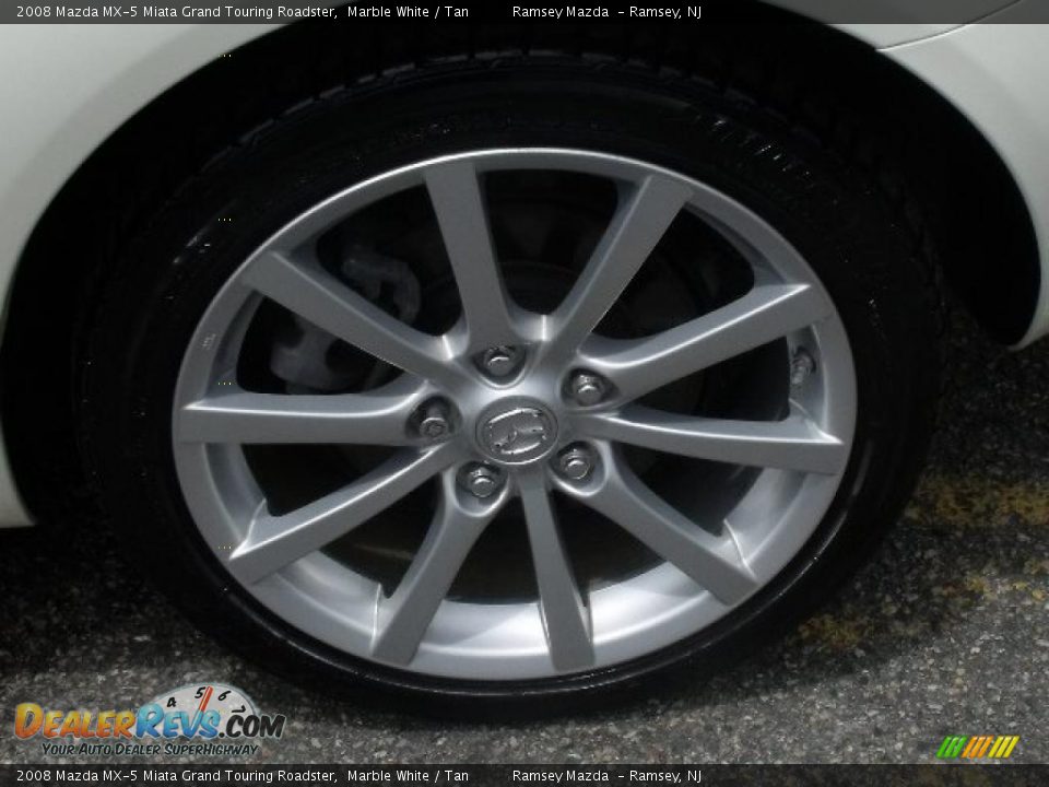 2008 Mazda MX-5 Miata Grand Touring Roadster Marble White / Tan Photo #35