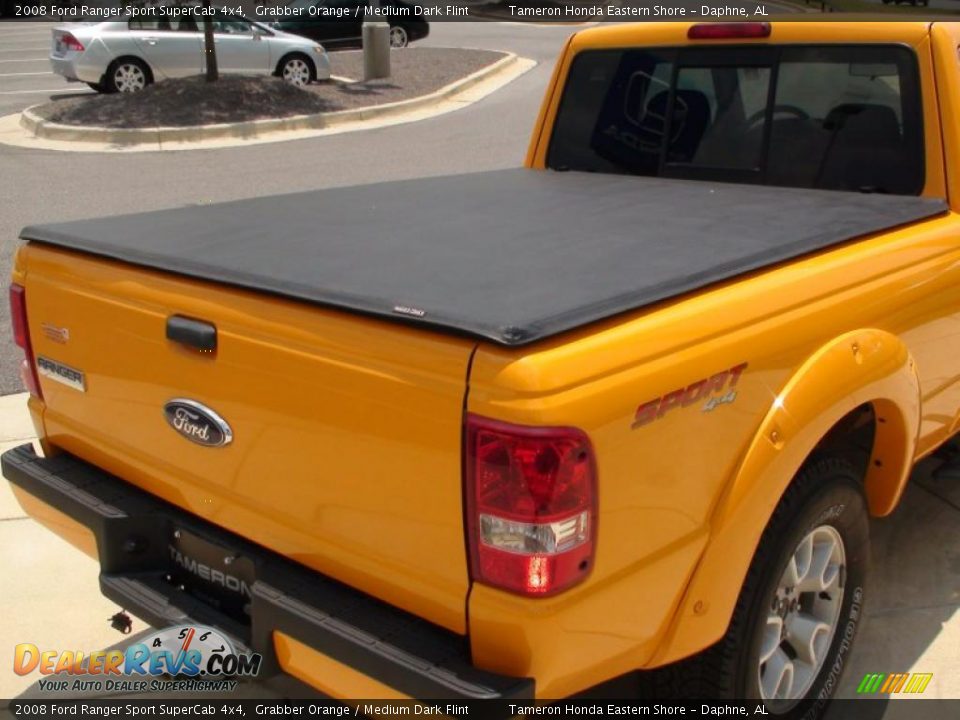 2008 Ford Ranger Sport SuperCab 4x4 Grabber Orange / Medium Dark Flint Photo #16