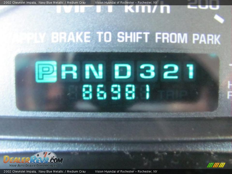 2002 Chevrolet Impala Navy Blue Metallic / Medium Gray Photo #3