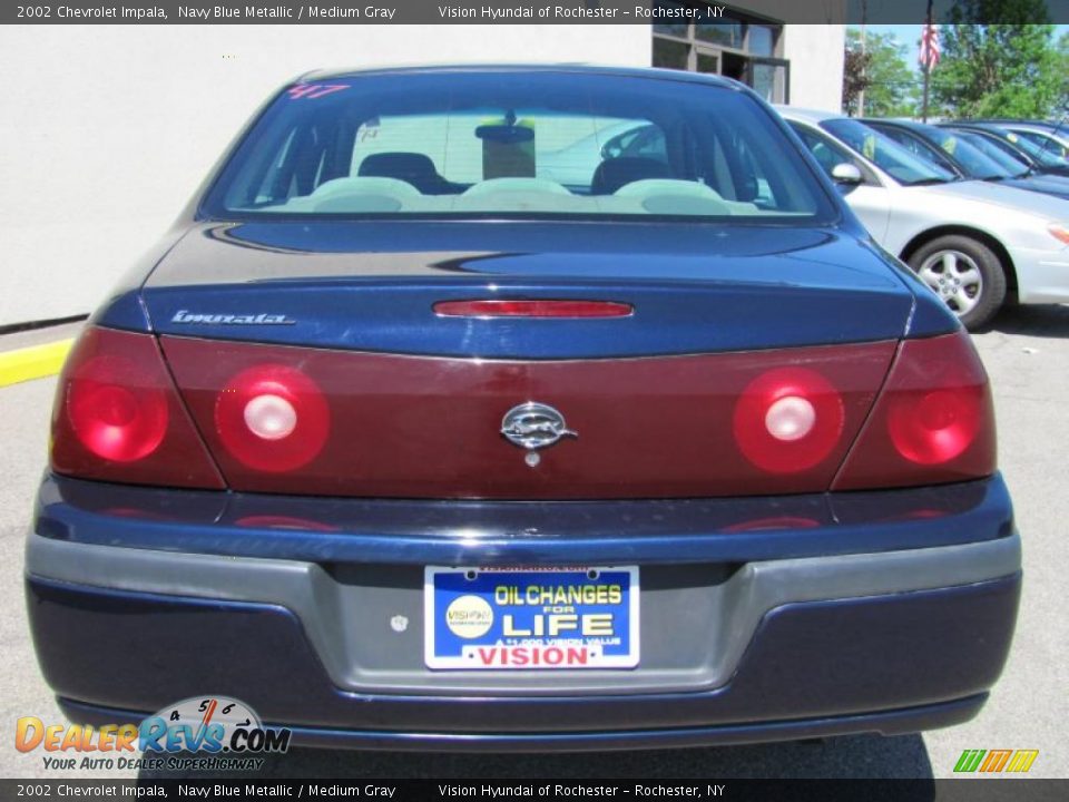 2002 Chevrolet Impala Navy Blue Metallic / Medium Gray Photo #10