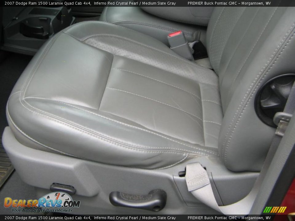 2007 Dodge Ram 1500 Laramie Quad Cab 4x4 Inferno Red Crystal Pearl / Medium Slate Gray Photo #14