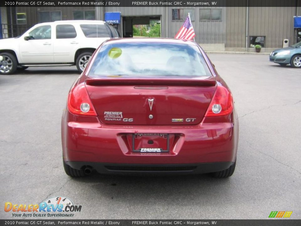 2010 Pontiac G6 GT Sedan Performance Red Metallic / Ebony Photo #5