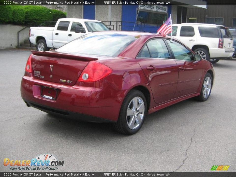 2010 Pontiac G6 GT Sedan Performance Red Metallic / Ebony Photo #6