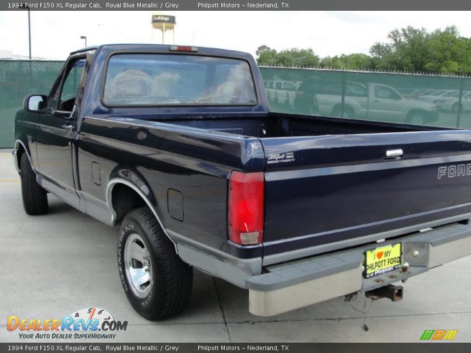 1994 Ford F150 XL Regular Cab Royal Blue Metallic / Grey Photo #5