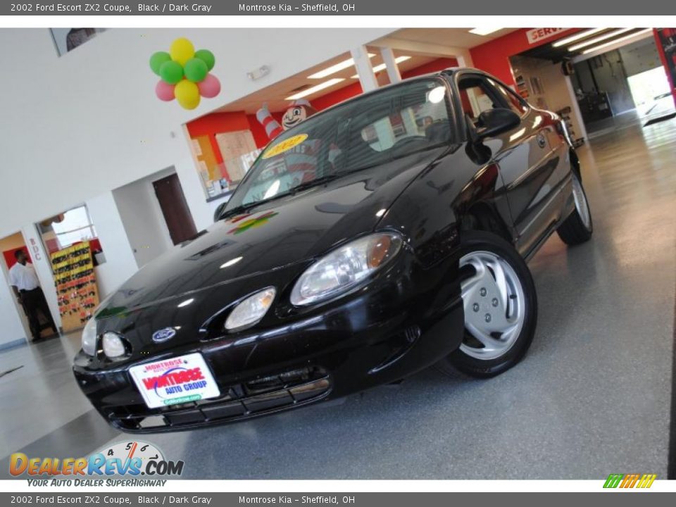 2002 Ford Escort ZX2 Coupe Black / Dark Gray Photo #2