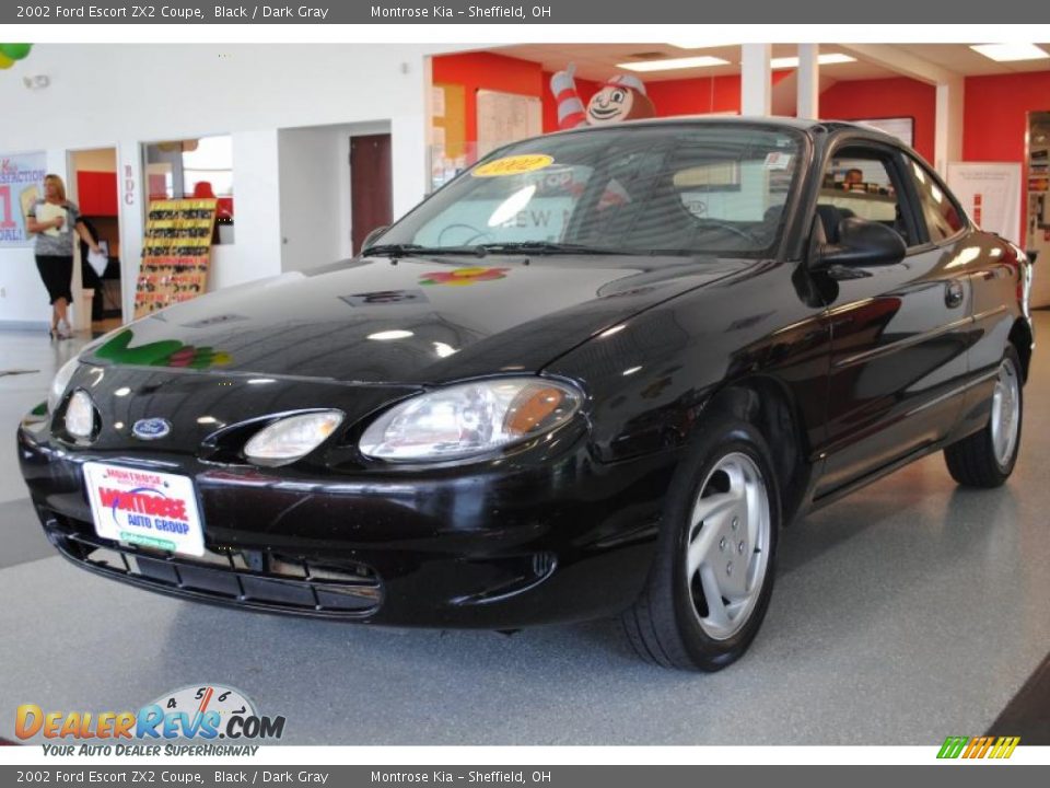 2002 Ford Escort ZX2 Coupe Black / Dark Gray Photo #3