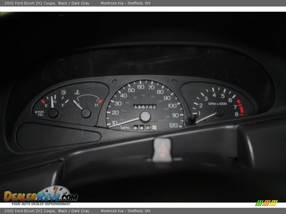 2002 Ford Escort ZX2 Coupe Black / Dark Gray Photo #33