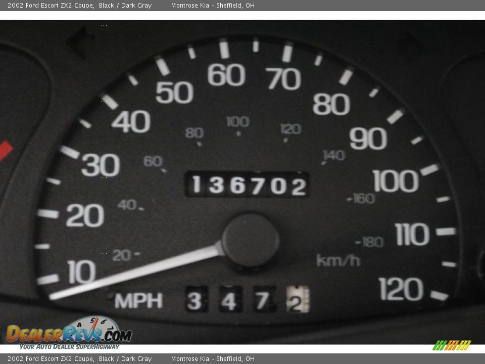 2002 Ford Escort ZX2 Coupe Black / Dark Gray Photo #34