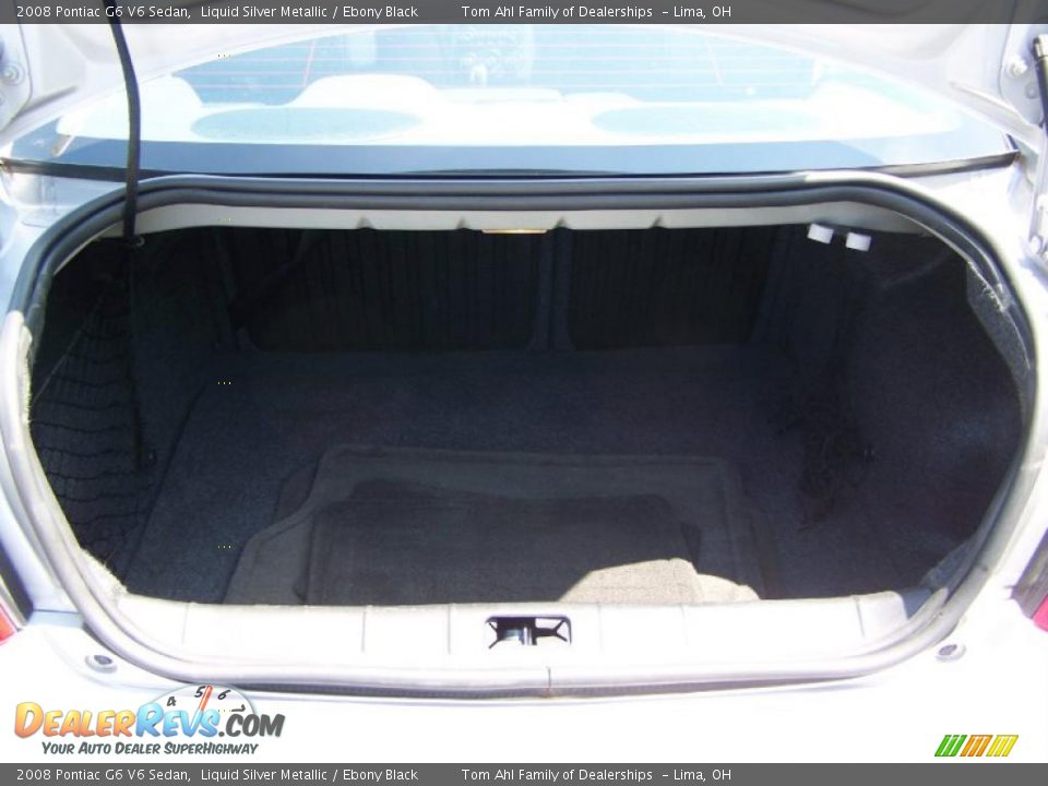 2008 Pontiac G6 V6 Sedan Liquid Silver Metallic / Ebony Black Photo #12