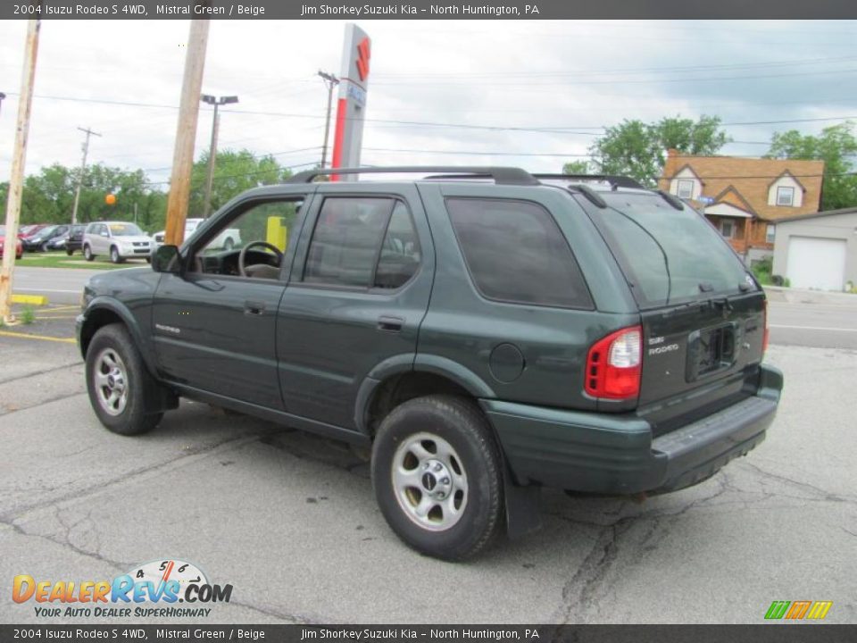 2004 Isuzu Rodeo S 4WD Mistral Green / Beige Photo #4