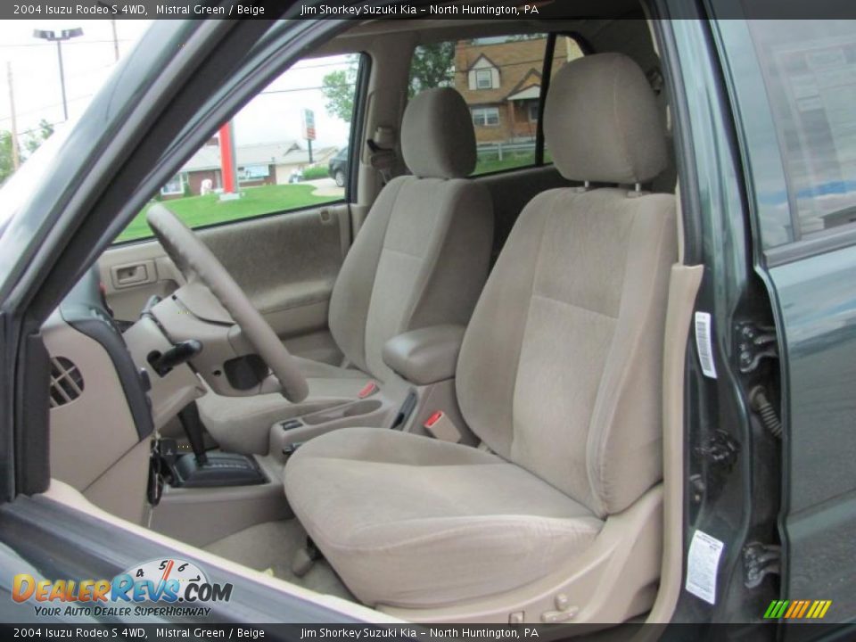 2004 Isuzu Rodeo S 4WD Mistral Green / Beige Photo #9