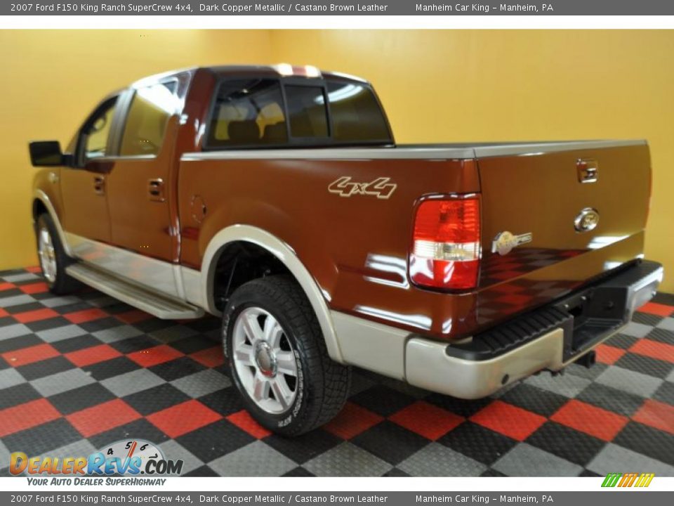 2007 Ford F150 King Ranch SuperCrew 4x4 Dark Copper Metallic / Castano Brown Leather Photo #4