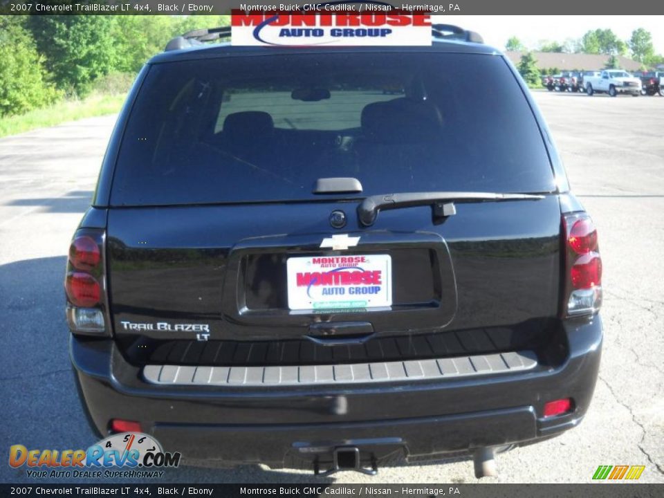 2007 Chevrolet TrailBlazer LT 4x4 Black / Ebony Photo #4
