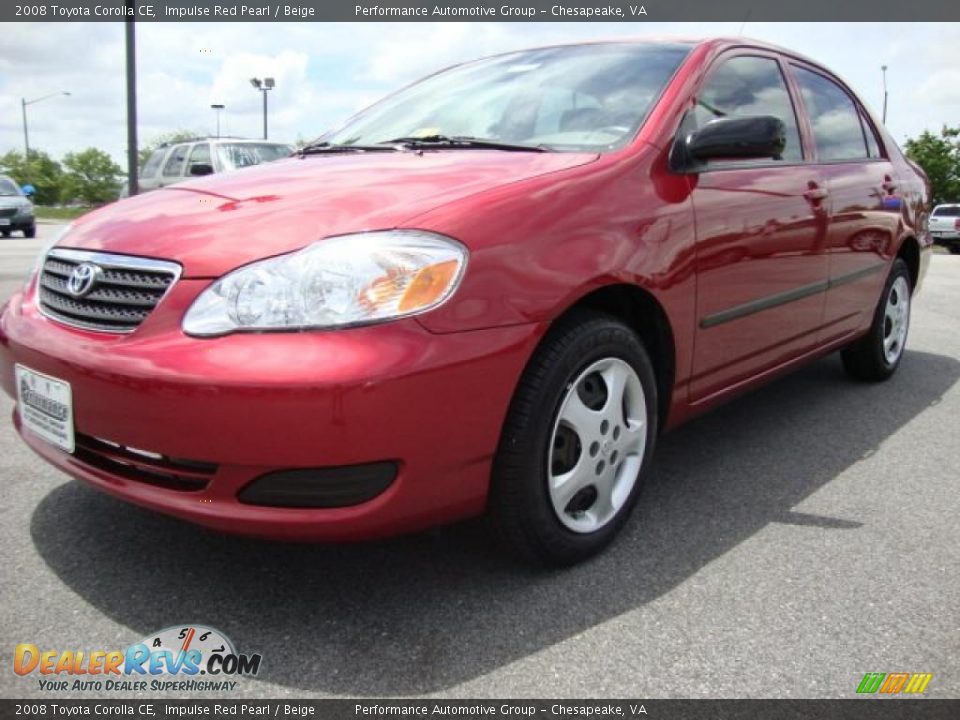 2008 Toyota Corolla CE Impulse Red Pearl / Beige Photo #1
