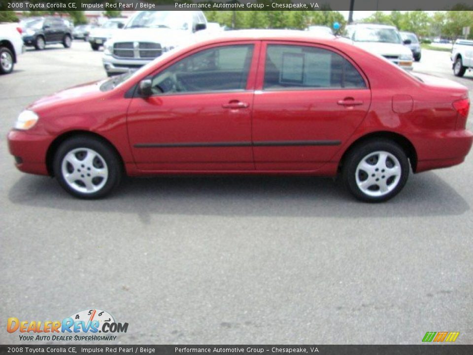 2008 Toyota Corolla CE Impulse Red Pearl / Beige Photo #2