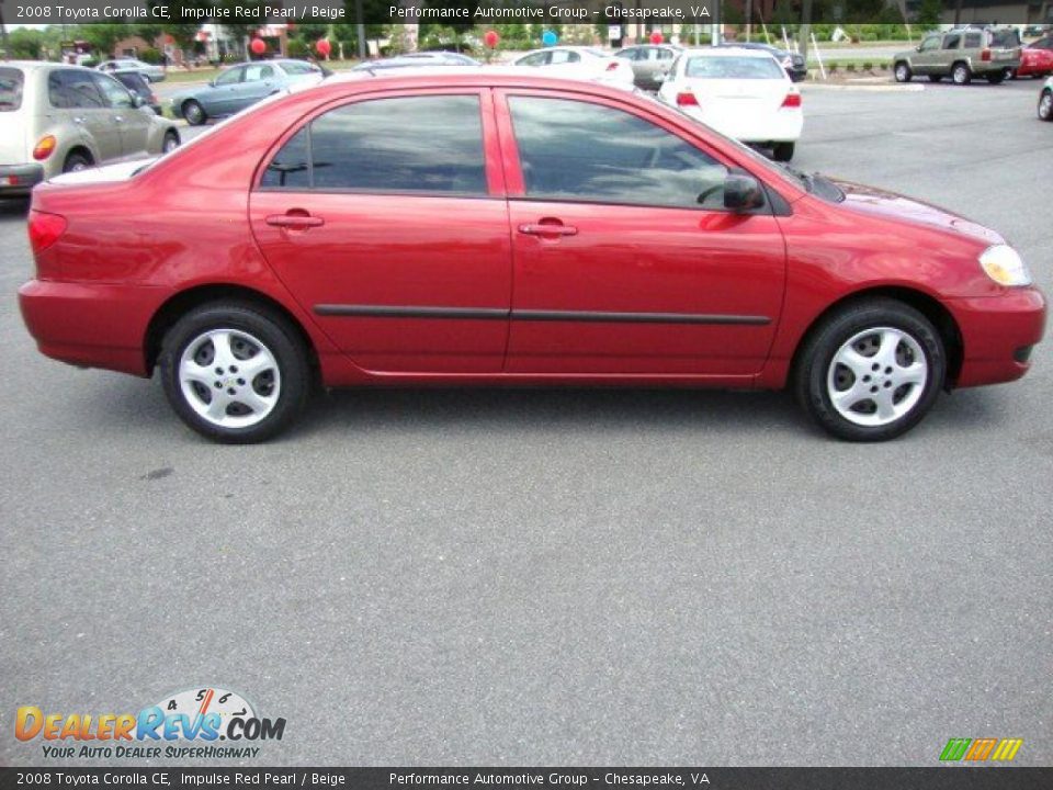 2008 Toyota Corolla CE Impulse Red Pearl / Beige Photo #6
