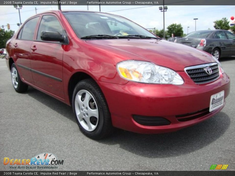 2008 Toyota Corolla CE Impulse Red Pearl / Beige Photo #7