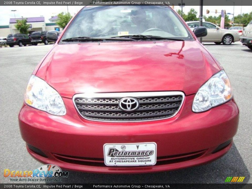2008 Toyota Corolla CE Impulse Red Pearl / Beige Photo #9