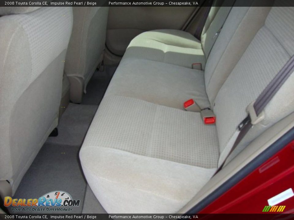2008 Toyota Corolla CE Impulse Red Pearl / Beige Photo #10