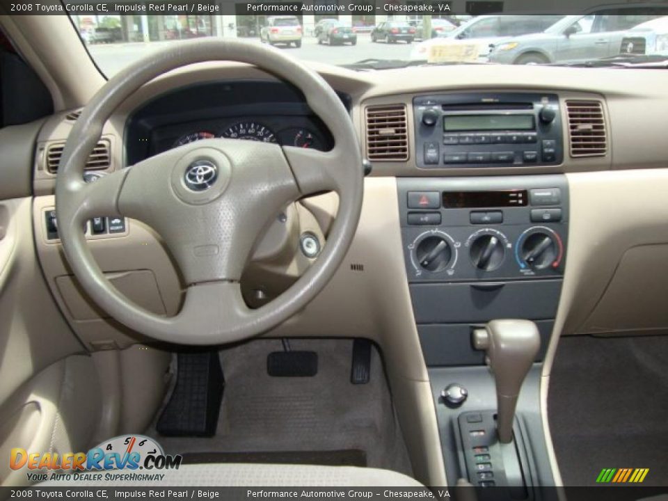 2008 Toyota Corolla CE Impulse Red Pearl / Beige Photo #11