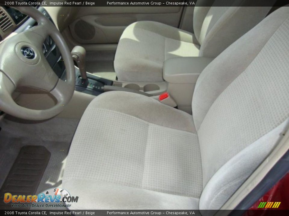 2008 Toyota Corolla CE Impulse Red Pearl / Beige Photo #12