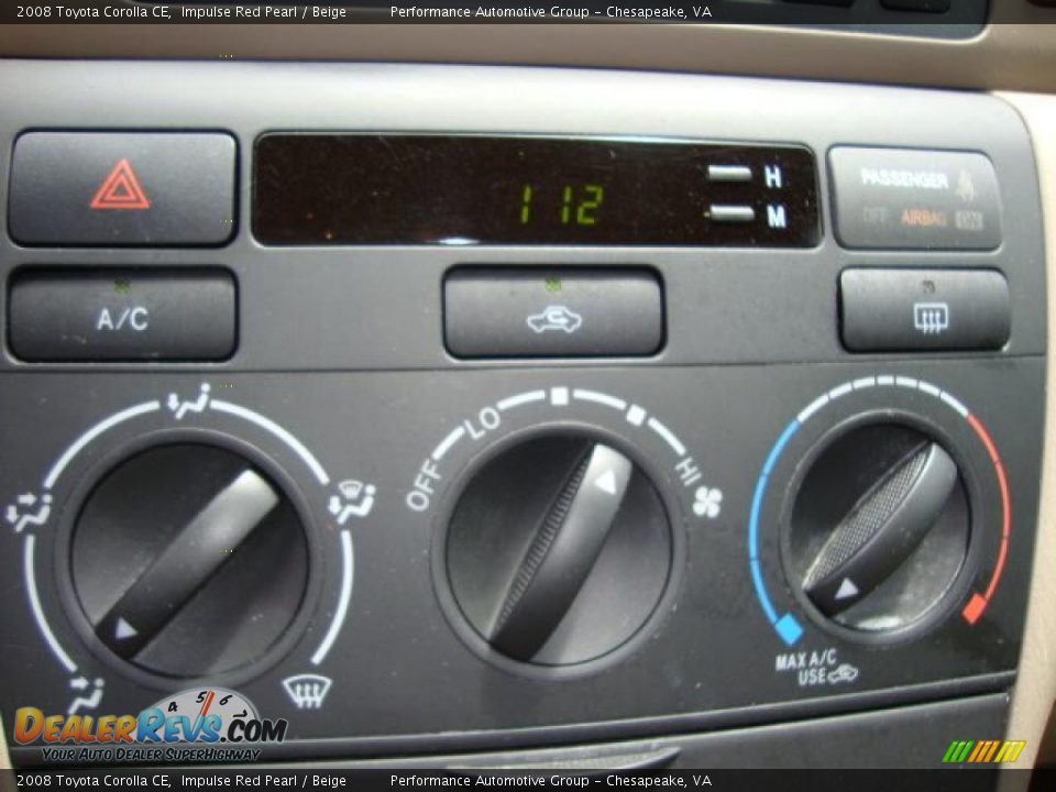 2008 Toyota Corolla CE Impulse Red Pearl / Beige Photo #14