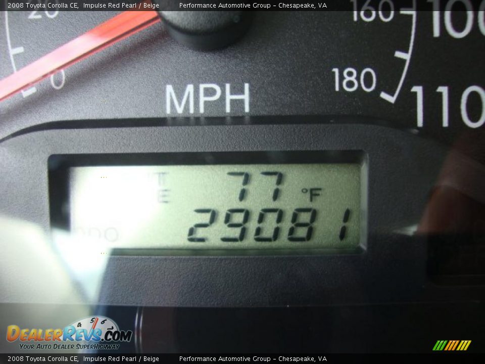2008 Toyota Corolla CE Impulse Red Pearl / Beige Photo #16