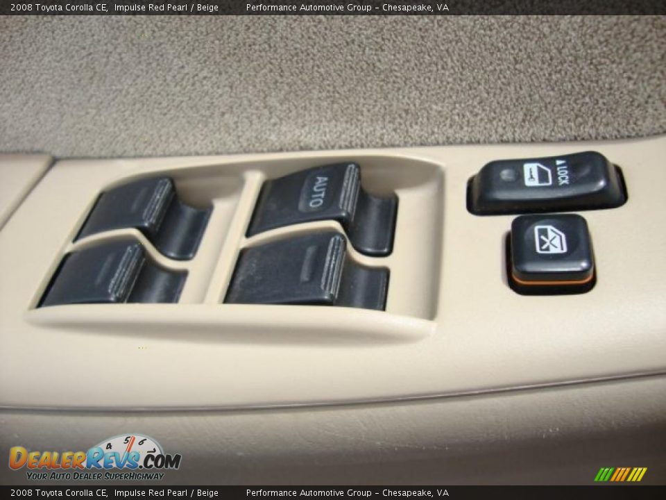 2008 Toyota Corolla CE Impulse Red Pearl / Beige Photo #17