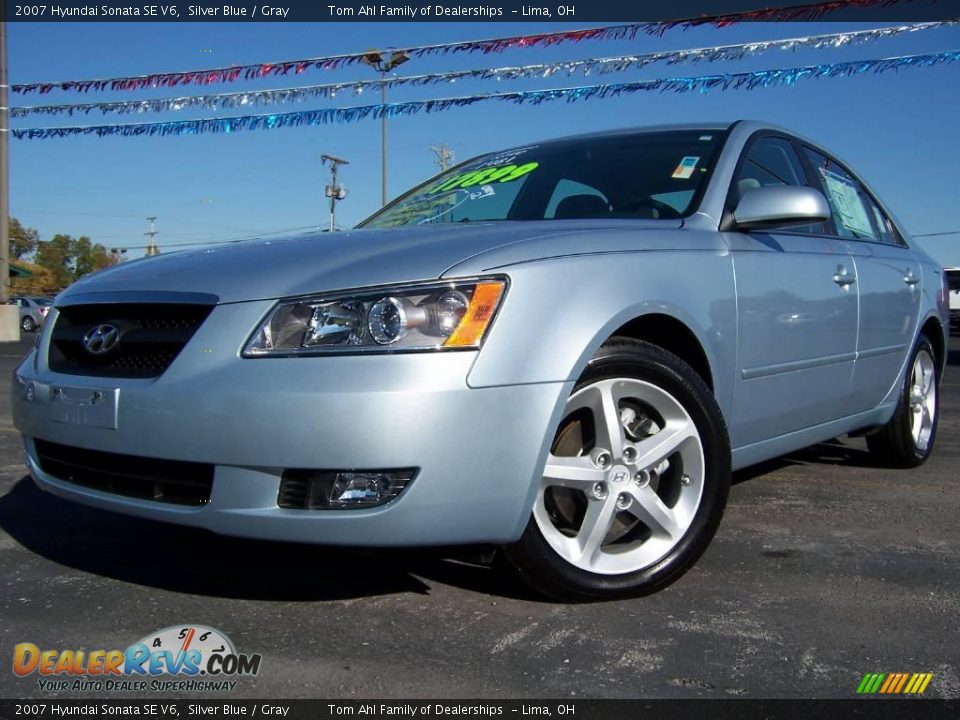 2007 Hyundai Sonata SE V6 Silver Blue / Gray Photo #1 | DealerRevs.com