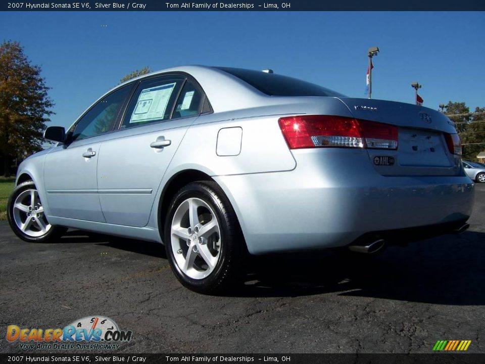 2007 Hyundai Sonata SE V6 Silver Blue / Gray Photo #4