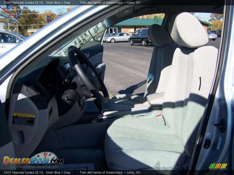 2007 Hyundai Sonata SE V6 Silver Blue / Gray Photo #6