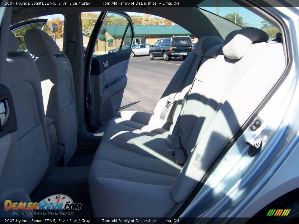 2007 Hyundai Sonata SE V6 Silver Blue / Gray Photo #7