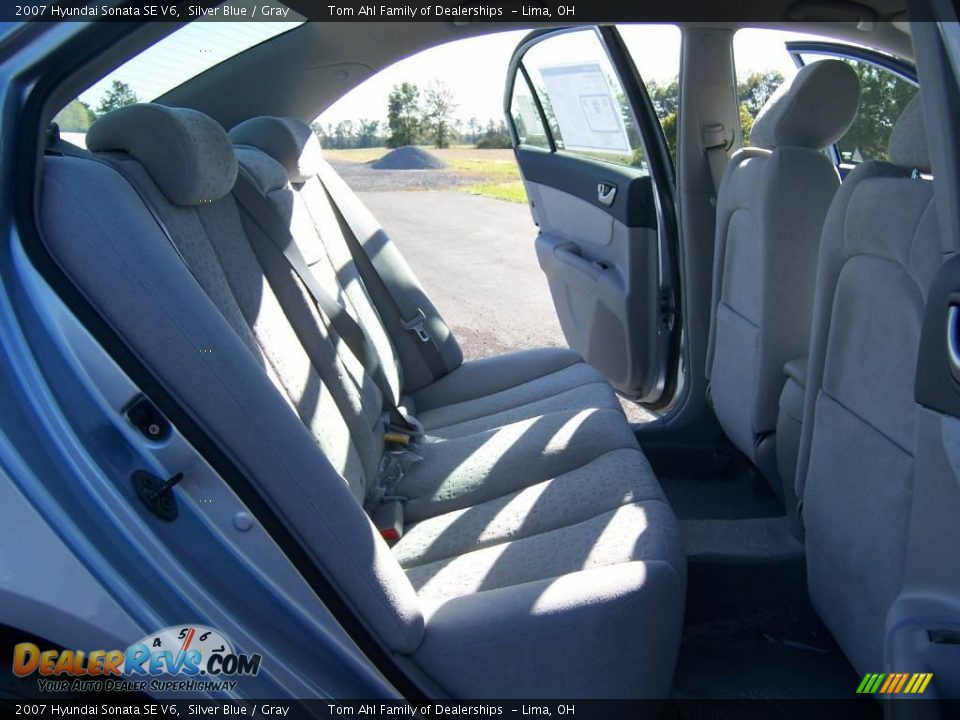 2007 Hyundai Sonata SE V6 Silver Blue / Gray Photo #8