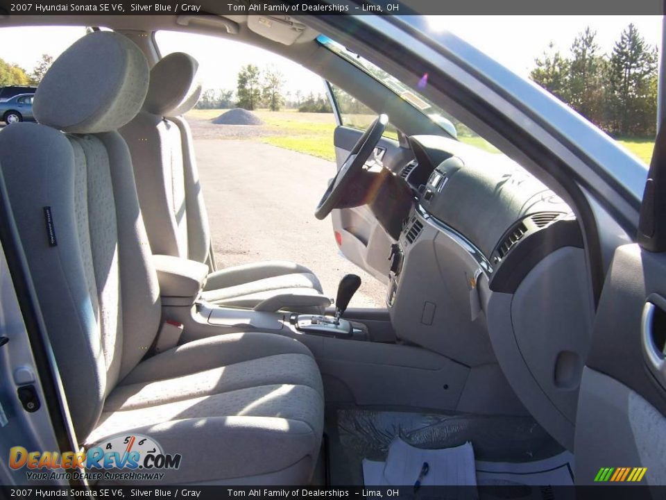 2007 Hyundai Sonata SE V6 Silver Blue / Gray Photo #9
