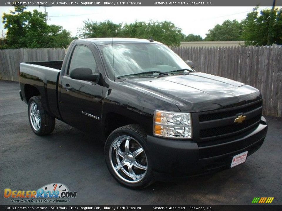 2008 Chevrolet Silverado 1500 Work Truck Regular Cab Black / Dark Titanium Photo #1