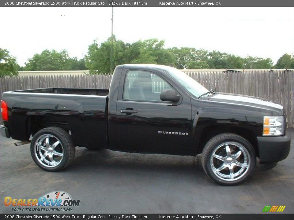 2008 Chevrolet Silverado 1500 Work Truck Regular Cab Black / Dark Titanium Photo #3