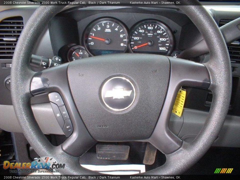 2008 Chevrolet Silverado 1500 Work Truck Regular Cab Black / Dark Titanium Photo #12