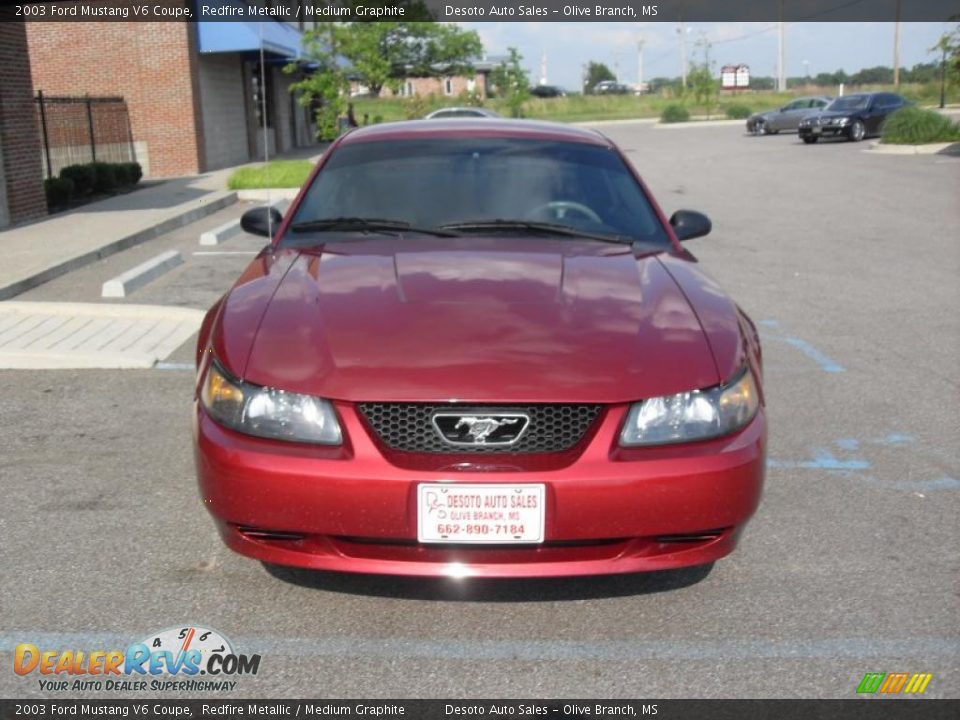 2003 Ford Mustang V6 Coupe Redfire Metallic / Medium Graphite Photo #2