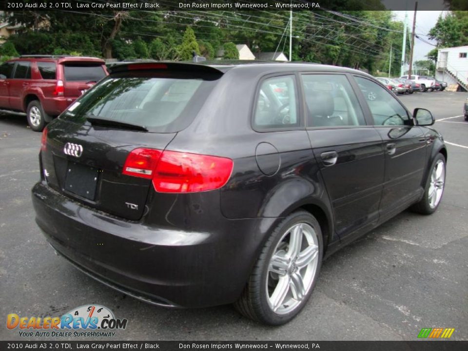 2010 Audi A3 2.0 TDI Lava Gray Pearl Effect / Black Photo #7