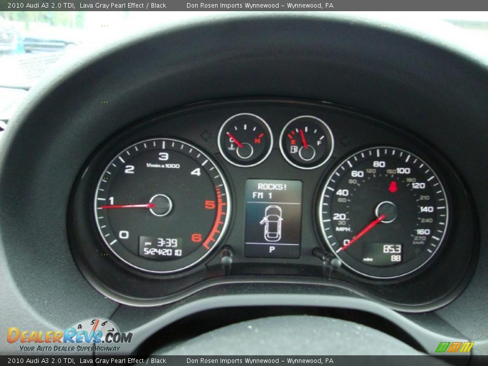 2010 Audi A3 2.0 TDI Lava Gray Pearl Effect / Black Photo #33