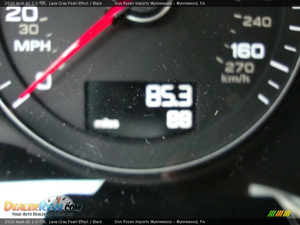 2010 Audi A3 2.0 TDI Lava Gray Pearl Effect / Black Photo #34