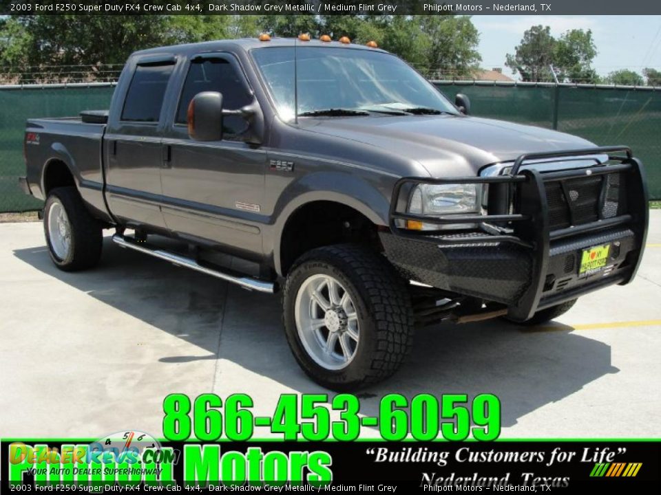 2003 Ford F250 Super Duty FX4 Crew Cab 4x4 Dark Shadow Grey Metallic / Medium Flint Grey Photo #1