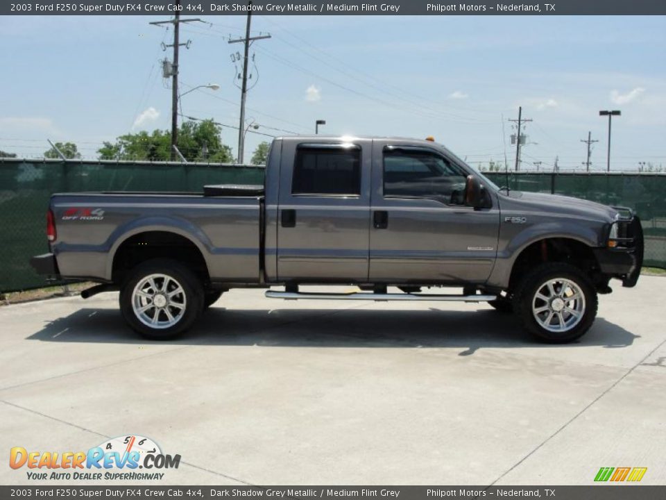 2003 Ford F250 Super Duty FX4 Crew Cab 4x4 Dark Shadow Grey Metallic / Medium Flint Grey Photo #2