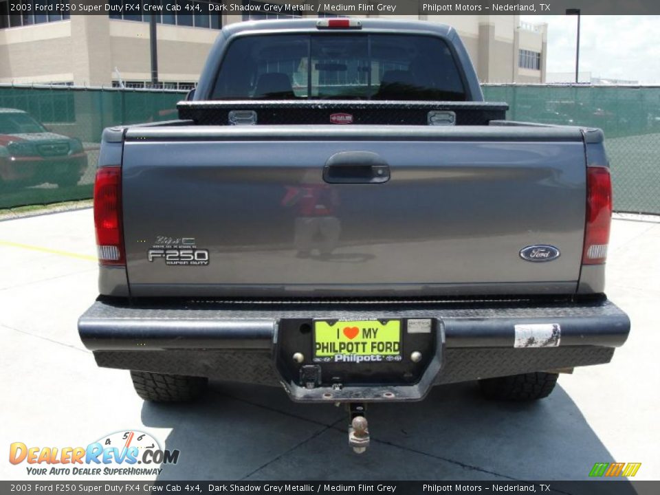 2003 Ford F250 Super Duty FX4 Crew Cab 4x4 Dark Shadow Grey Metallic / Medium Flint Grey Photo #4