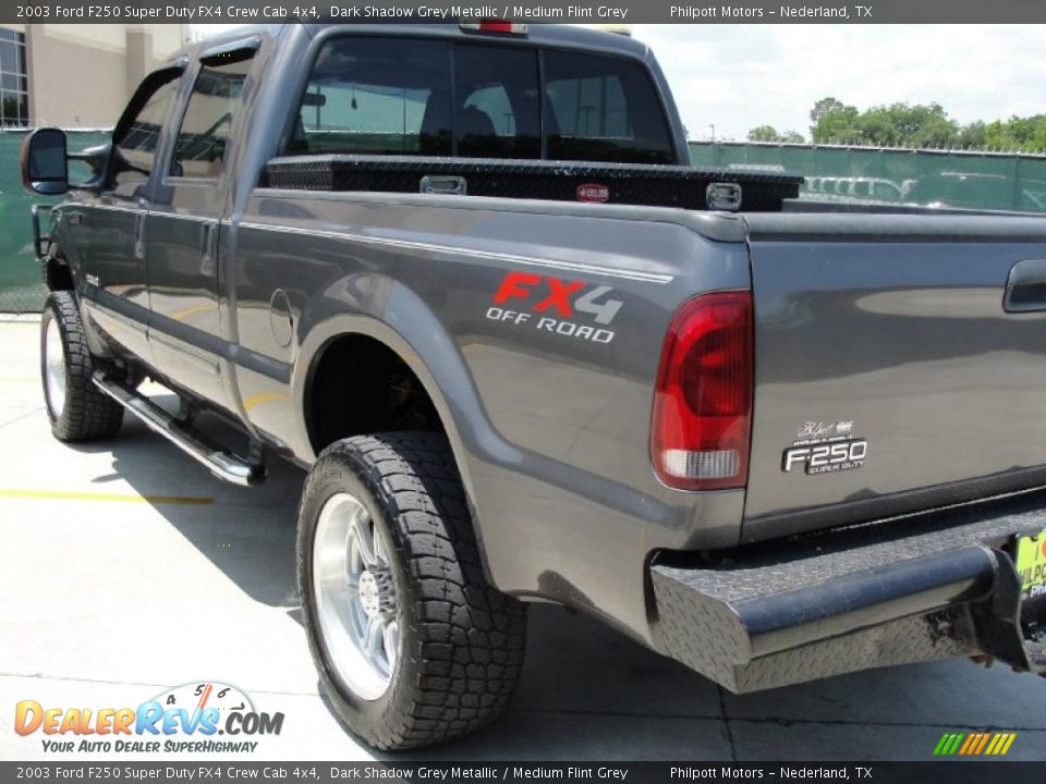 2003 Ford F250 Super Duty FX4 Crew Cab 4x4 Dark Shadow Grey Metallic / Medium Flint Grey Photo #5