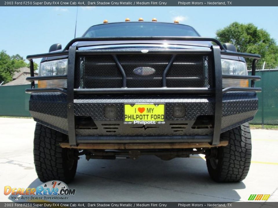 2003 Ford F250 Super Duty FX4 Crew Cab 4x4 Dark Shadow Grey Metallic / Medium Flint Grey Photo #9