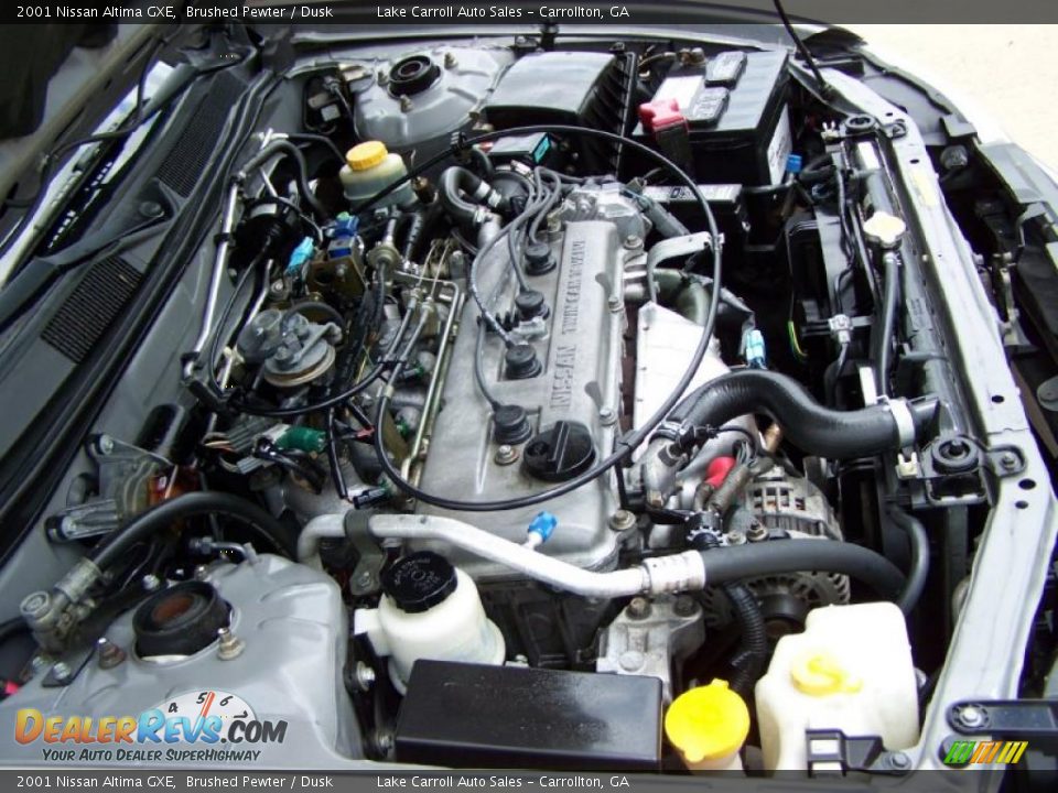 2001 Nissan Altima GXE Brushed Pewter / Dusk Photo #32