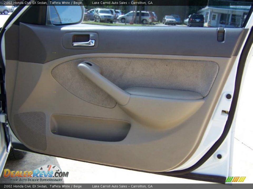 2002 Honda Civic EX Sedan Taffeta White / Beige Photo #34