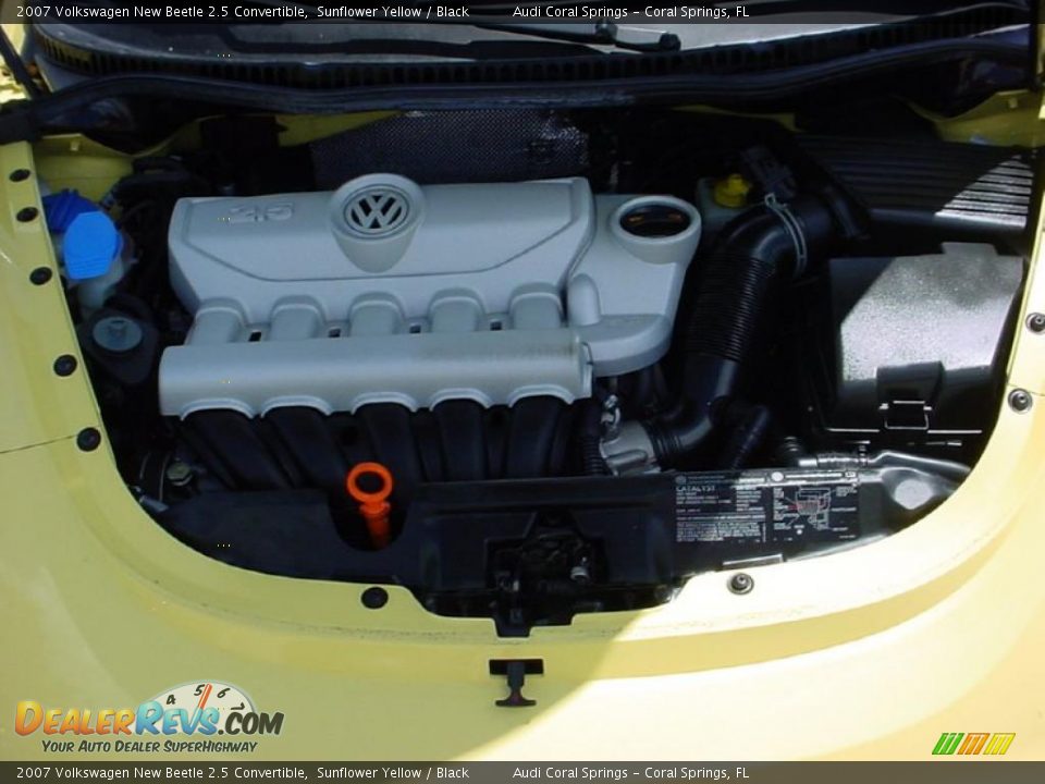2007 Volkswagen New Beetle 2.5 Convertible Sunflower Yellow / Black Photo #18